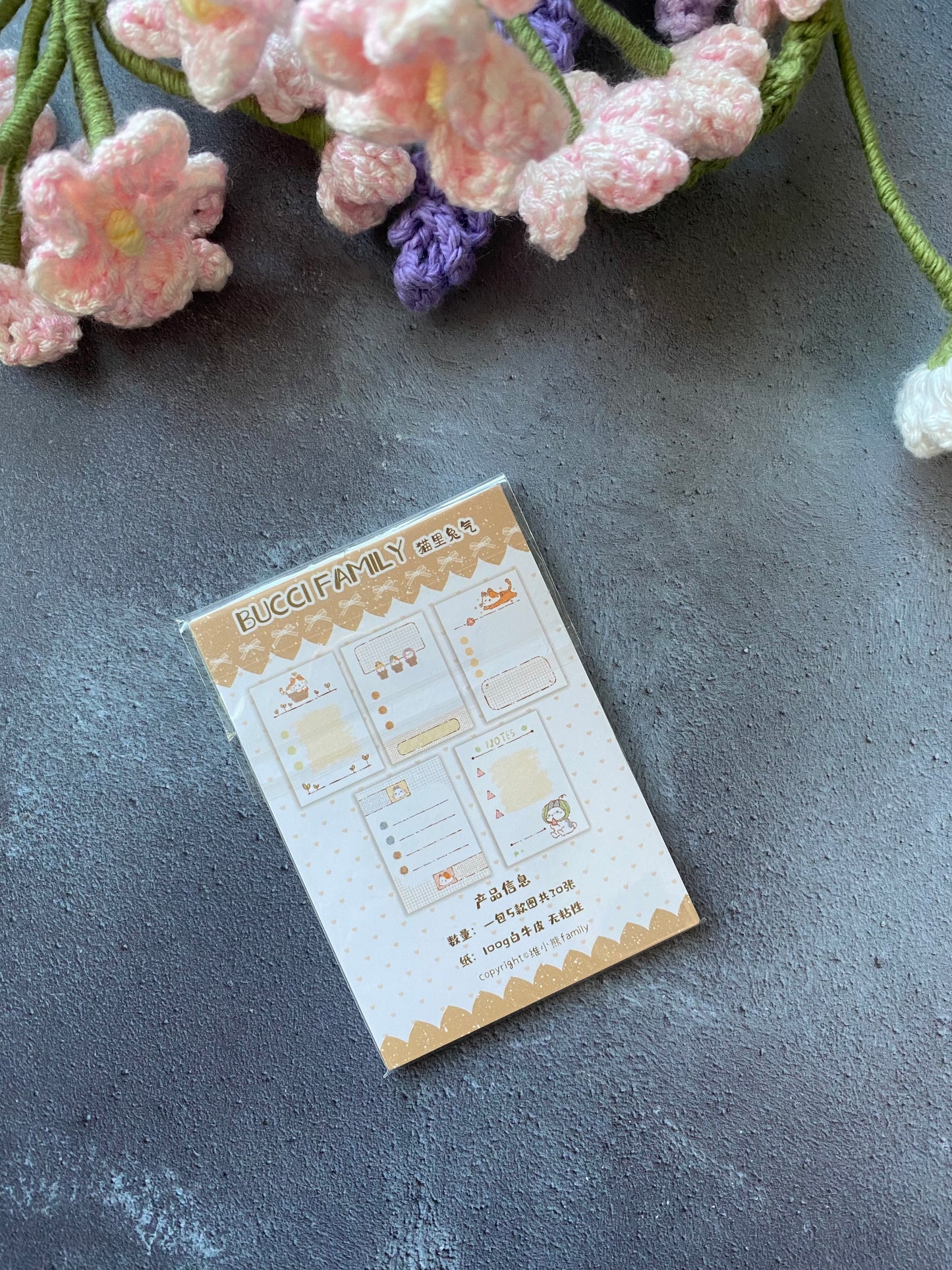 Bucci Family Kitty Bunny Memo Pad