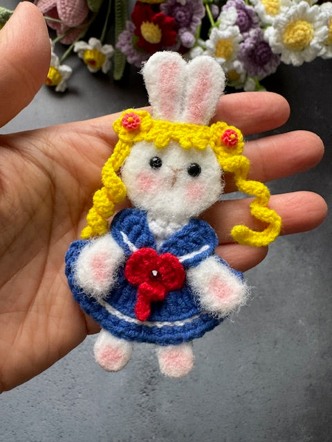 Bunny in Sailor moon outfit Brooch/Pin