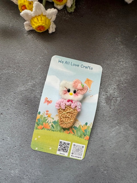 Hello Kitty Ice cream cone Hair Clip