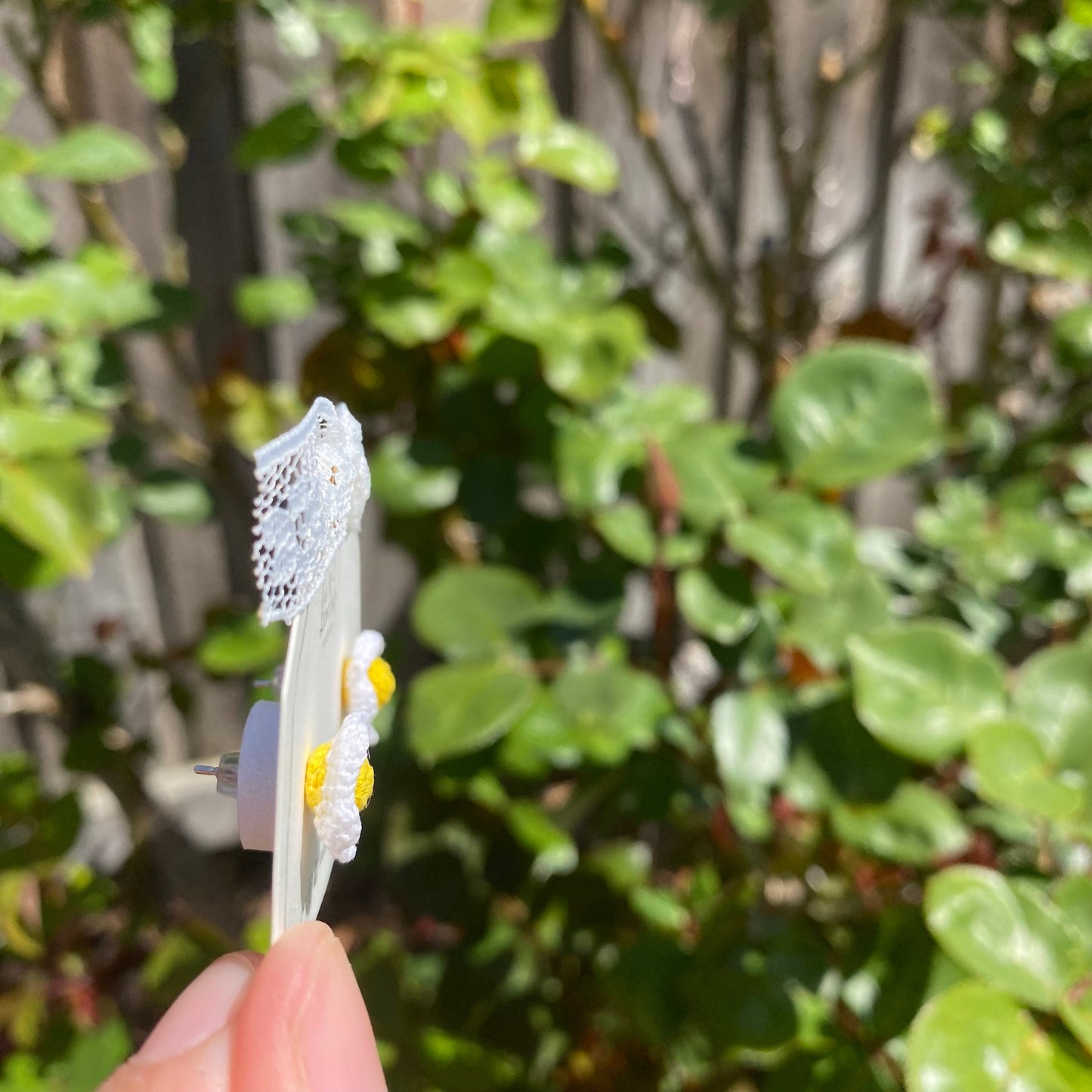 Fried Eggs Studs/Microcrochet/925 sterling silver earrings/Unique gift for her/Knitting handmade jewelry/Kawaii crochet/Ship from US