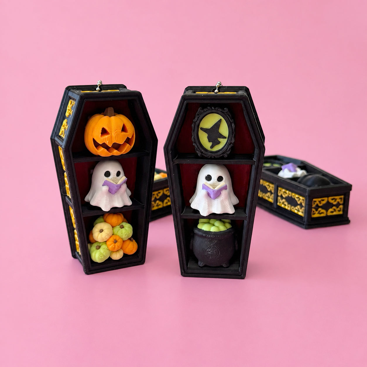 Spooky Coffin 3D Clicker | Cute Halloween Fidget Keychain