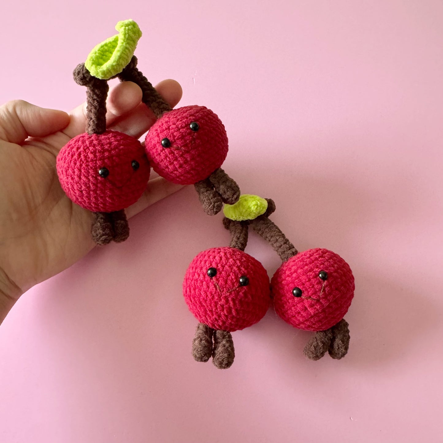 Cherry On Top Crochet Keychain 🍒✨