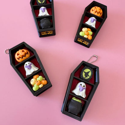 Spooky Coffin 3D Clicker | Cute Halloween Fidget Keychain