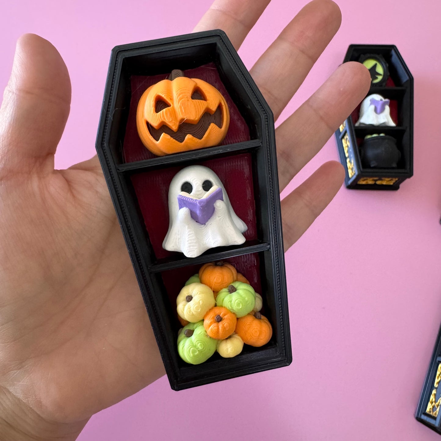 Spooky Coffin 3D Clicker | Cute Halloween Fidget Keychain