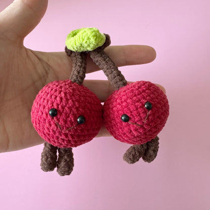 Cherry On Top Crochet Keychain 🍒✨