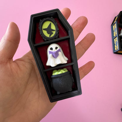 Spooky Coffin 3D Clicker | Cute Halloween Fidget Keychain