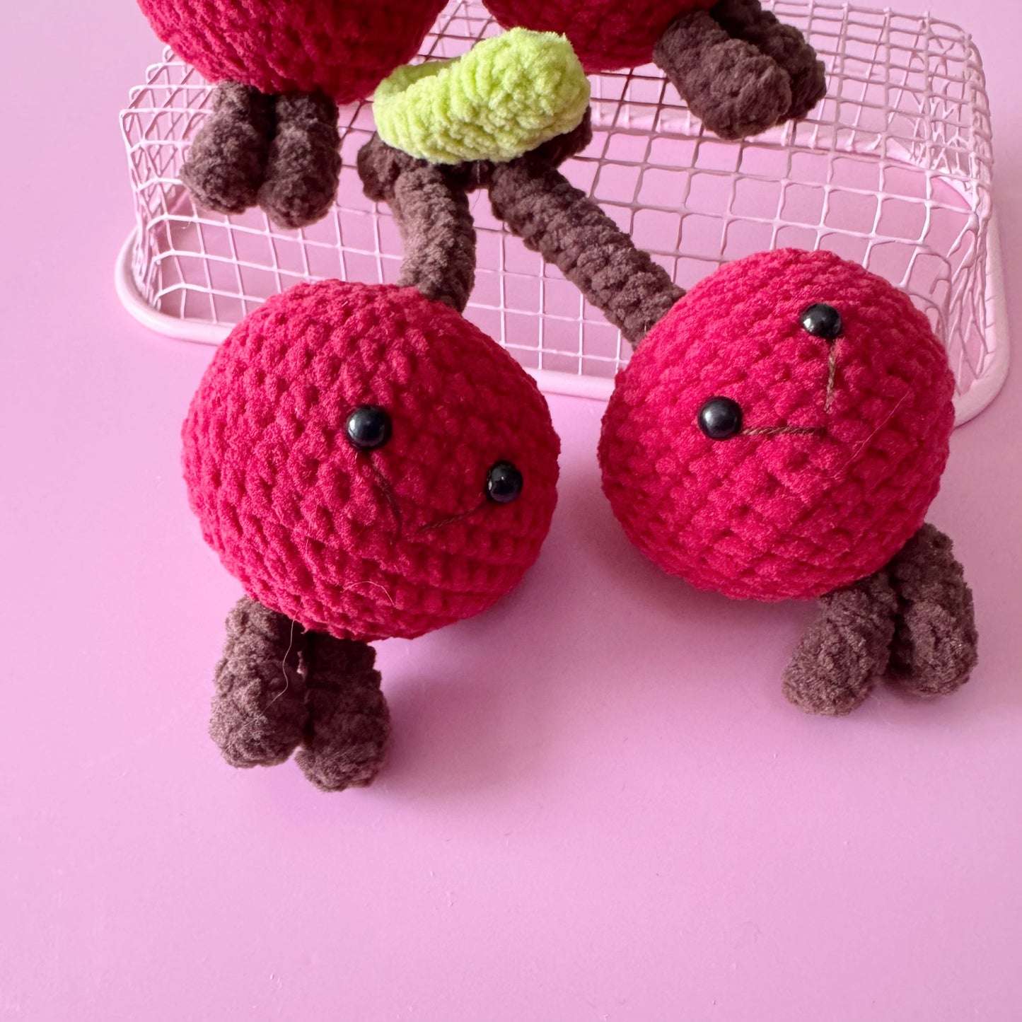 Cherry On Top Crochet Keychain 🍒✨