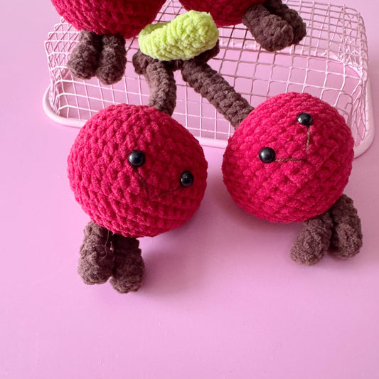 Cherry On Top Crochet Keychain 🍒✨