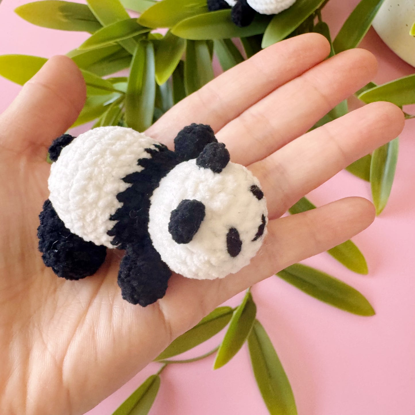 Mini Crochet Panda – Tummy Time Plush