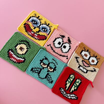 Character-Inspired Crochet Coasters | Cute Handmade Drink Coasters