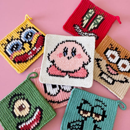 Character-Inspired Crochet Coasters | Cute Handmade Drink Coasters