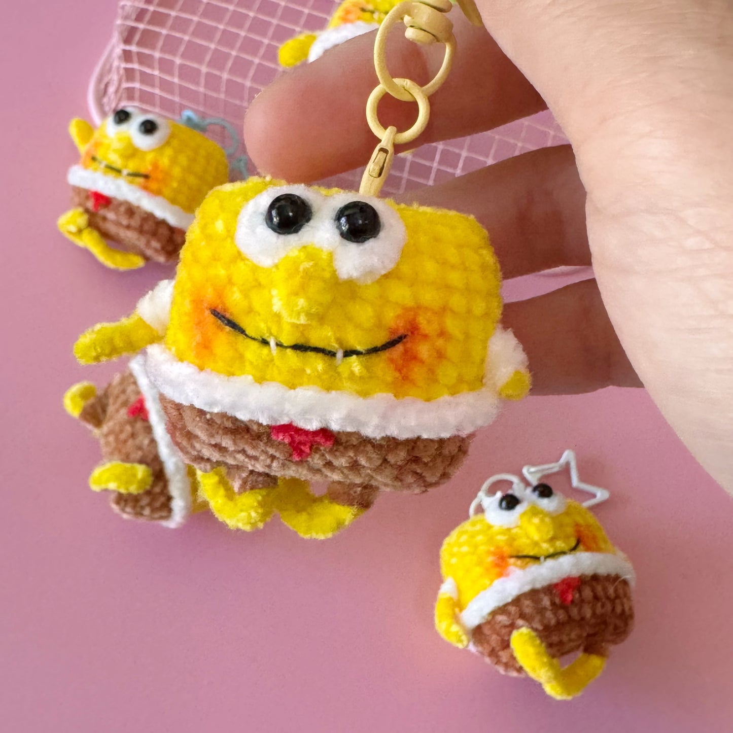 ⭐ Mini SpongeBob Crochet Keychain