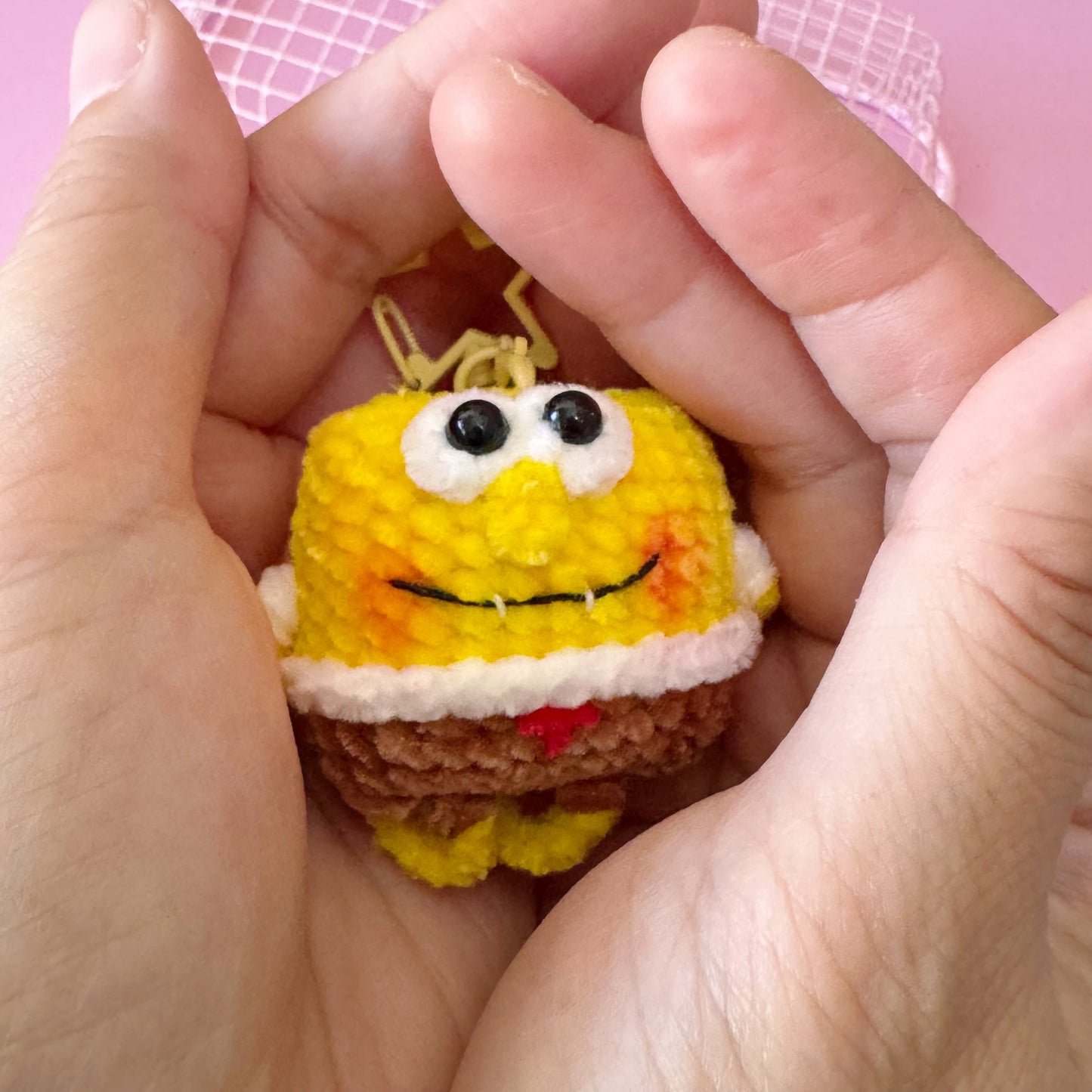 ⭐ Mini SpongeBob Crochet Keychain