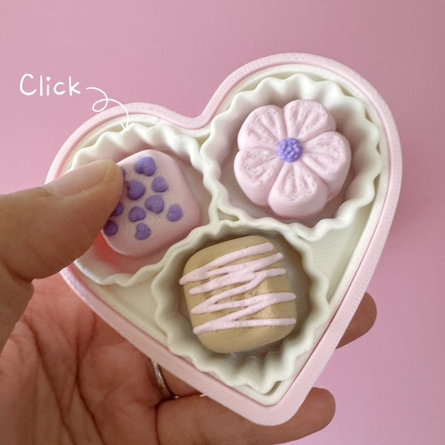 Cherry Blossom Heart Chocolate Box Clicker
