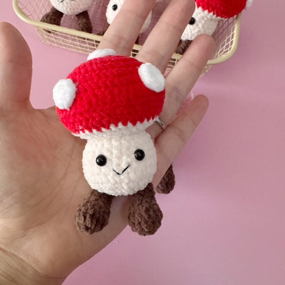 Cute Crocheted Mushroom Friend (with Tiny Legs!)