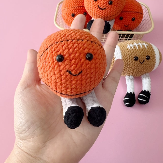 🏀🏈 Cute Sports Plush Friend (with Tiny Legs!)