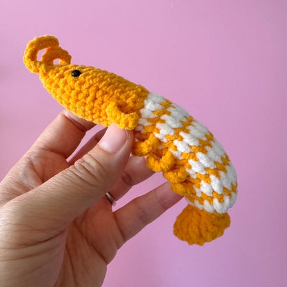 Cozy Striped Shrimp Friend (Red & Orange) 🦐