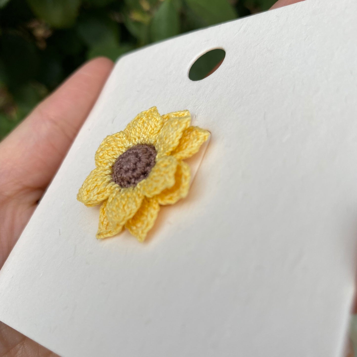 Yellow Sunflower Ring/Microcrochet/14k gold metal ring/fall flower gift for her/Knitting handmade jewelry